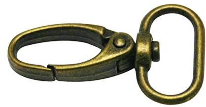 HEALEEP 20 Piezas Gancho De Seguridad De Puerta De Empuje Cierre De Pinza De Langosta De Bronce Mosquetón Para Bolsa Cierres Giratorios De Pinza De Langosta Bolsas Broche De Langosta