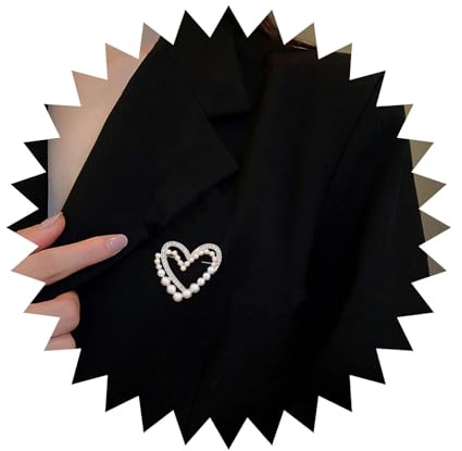 Cimenexe Vintage Kristall Perle Herz Brosche Gold Cz Herz Brosche Pin Hohl Herz Brosche Perle Herz Brosche Pin Hochzeit Perle Anstecknadel Bankett Abzeichen Pins Schmuck Für Frauen Und Mädchen