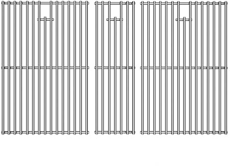 KIKIBRO Edelstahl Grillroste Ersatz für Nexgrill 720-0882A Evolution Infrarot Plus 5-Brenner Gasgrills Roste Ersatzteile Grillroste mit Seitenbrenner 2er Set 17 Zoll