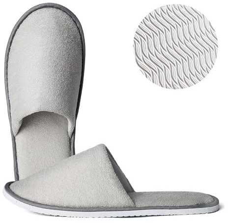 Cosysparks Portable Travel Slippers, Non-Disposable Hotel Slippers Reusable Spa Slipper Flight Slippers Anti-Slip Indoor House Slipper for Guests Travel Home Hotel Use