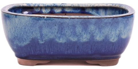 Bonsai - Schale eckig 21 x 16.5 x 8.5 cm, hellblau/blau 22037