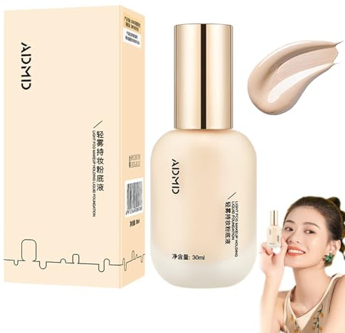 RONGJUEOZ Base líquida ADMD, Base hidratante, Base Mate Vodo Oil Control, Base líquida Uodo, Base hidratante Impermeable y Ligera de Larga duración, 1.05 oz (Naturales 1 Uds)