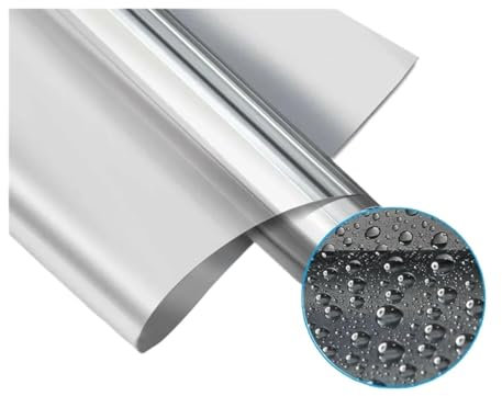 20 x 3 m Universal ungeschnittene Fensterspiegelfolie Silber Chrom Tönungsfolie Auto Fahrzeug Fenster Glas Aufkleber Außenzubehör