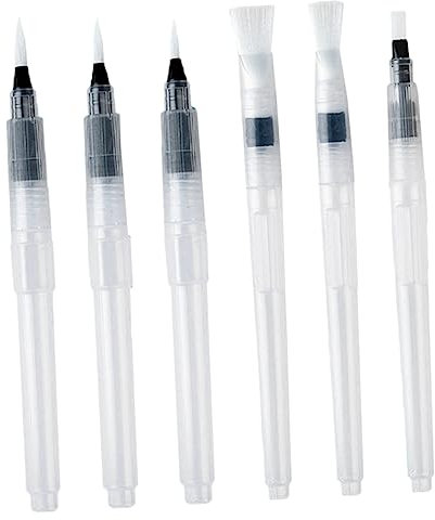 DIYEAH 6stücke Wasserfarbe Pinselstifte Aquarell Malenstifte Für Anfänger Malerei Stift Mit Einfacher Handhabung Und Kontrolle Durch Wasserversorgung Und Tintentank Für
