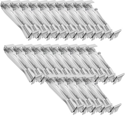 Bosiyrggrl 5inch 25 Pack Gutter Hangers, with Pre-Inserted Screw, Aluminum Gutter Brackets for Repairing Sagging Rain Gutters