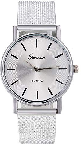 Talking Klockor End Quartz Watch Urmärkande Glas Blå Damklocka, a, En storlek