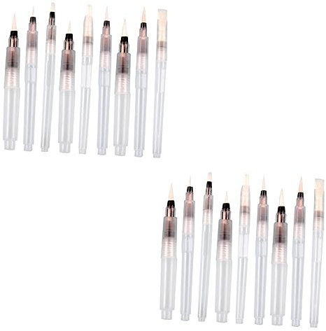 SHINEOFI 2 Sätze Wasserfarben-pinselstifte Farbstifte Löslich Filzstifte Aquarellstift Brunnen Malerei Kunst Malutensilien Erwachsene Malset Wasserfarbenstifte Farbig 9 Stück * 2