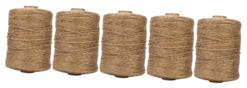 HOMSFOU 5rotoli Corda Juta Naturale Da Giardino Filo Multiuso Resistente Per Decorazioni e Artigianato Confezione Per Matrimoni e Feste