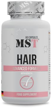 MST Hair Advanced Formula hochdosiertes Haarvitamin mit Biotin Zink Selen Kupfer B Vitaminen für Männer und Frauen zur täglichen Versorgung 60 Kapseln Made in Germany