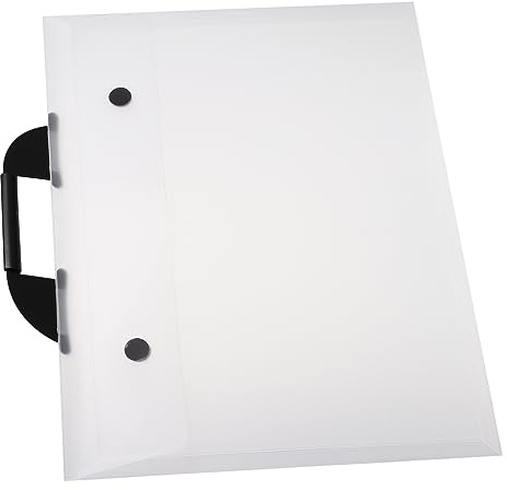 DOITOOL A3 Kunstportfolio Tasche Transparent Weiß Praktischer Portfolioordner Für Künstler Und Studenten Handliches Aktenportfolio Für Skizzen Dokumente Und Kunstwerke