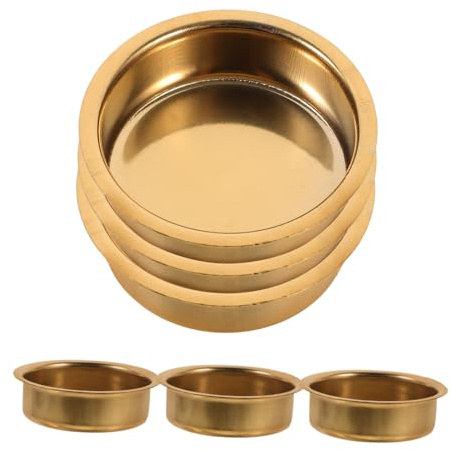 OUNONA Lot de 6 Pièces de Brûle-Parfum en Acier Inoxydable Or, Accessoires Fumeur sans Trou, Remplacement Élégant pour Encensoir Arabe Style Moyen-Orient