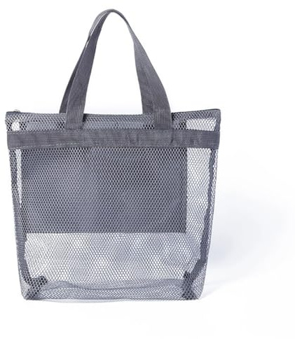 GNHG Strandspielzeug Tasche Mittel, Netztasche Sandspielzeug, Strandtasche Strandspielzeug, Aufbewahrungstasche für Strandspielzeug Wiederverwendbare Faltbare für Wasserspielzeug Urlaub