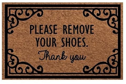 Per Favore Toglietevi Le Scarpe. Grazie. Tappeto Bagnoresistentezerbini Di Benvenutoassorbentezerbinointerniinternocucina40 X 60Cm