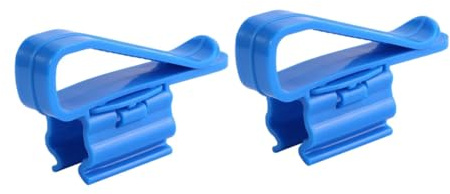 Toyvian 2pcs Aquarium Filtration Hose Holder Clamp for Fish Tank Water Pump Fixing Blue Clips for Tubes Buckets and Tanks Easy Water Change and Cleaning Aid