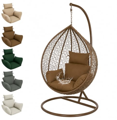 Coussin de balancelle Suspendue pour l'extérieur, Coussin de Jardin avec Appui-tête, Coussin d'assise intérieur pour balancelle, hamac Suspendu, Coque Suspendue, Coussin de balancelle pour hamac