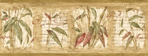 Brewster 418B270 Borders and More Bamboo Plant Wall Border, 8-Inch by 180-Inch