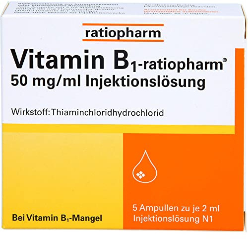 Vitamin B1-ratiopharm 50 mg/ml Injektionslösung, 5 St. Ampullen