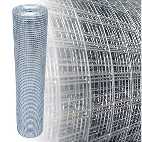 Volierendraht Verzinkt Maschenweite 12x12mm 4-Eck verzinkter Stahl Drahtgitter (50cm x 10m, 0,70mm)