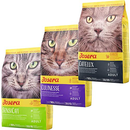 Josera Die Gourmetvariation für die Katze: je 2 kg SensiCat, Culinesse & Catelux