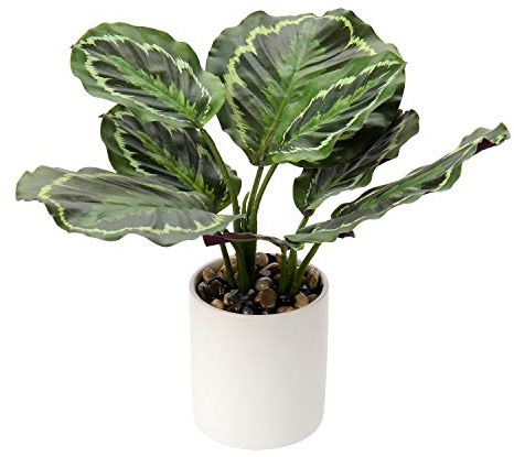 Plantes artificielles de 31 cm pour intérieur et intérieur - Fausse feuille de bananier - Décoration pour la maison, le jardin, le bureau, la salle de bain