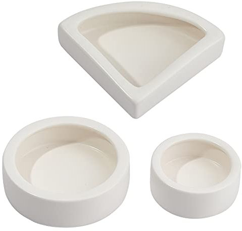 AHANDMAKER Reptilien Feeder Schüssel, Reptilien-Futterschale, verhindern Flucht-Schüssel, Reptilien Feeder Dish Schwarz Fluchtschutz, Wurm Wasserschale Kleine Eidechse Gecko Keramik Haustier Schalen