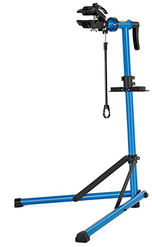 CXWXC Fahrradmontageständer, Reparaturständer für Fahrräder, Schwerlast-Montageständer, Fahrradständer mit verschweißter Klemmkopf, um 360° drehbar, Schnelllösevorrichtungen (Blau)