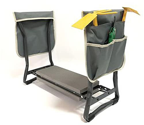 Garten-Kniebank, zusammenklappbar, tragbar, Garten-Kniebank und Schaumstoff-Stuhlsitz, 2-in-1, faltbare Bank, Gartenarbeit, Rasen, Knie, Knie-Pad, Matte, weich, gepolsterter Hocker, leicht, leicht u