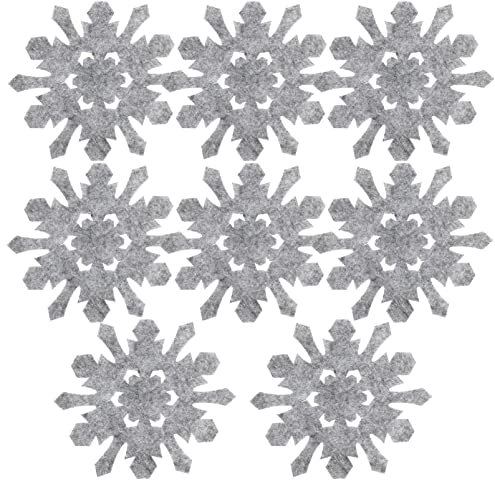 Kichvoe 8stücke Weihnachtliche Schneeflocken-untersetzer Teiliges Aus Robustem Filz rutschfest Für Weihnachtsfeiern Kaffeetassen Und Teegeschirr Vielseitig Einsetzbar Für Zuhause Und