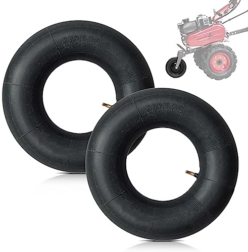 Nizirioo Camera d Aria Carriola: 2 Pz 4.10/3.50-6 Ruota per Carriola, Camera d Aria per Carrello, Pneumatici Piegati della Valvola dell'Aria per la Ruota per Carriole Falciatrici Trattori
