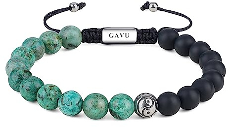 GAVU Herren Kristall Yin Yang Armband