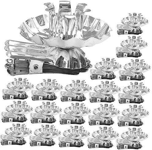 Levemolo 36stücke Teiliges Weihnachtsbaum Kerzenclips Aus Metall Silberfarbene Halter Für Stabkerzen Stabile Flache Basis rutschfeste Adventskranz Kerzenhalter Für Festliche Dekoration