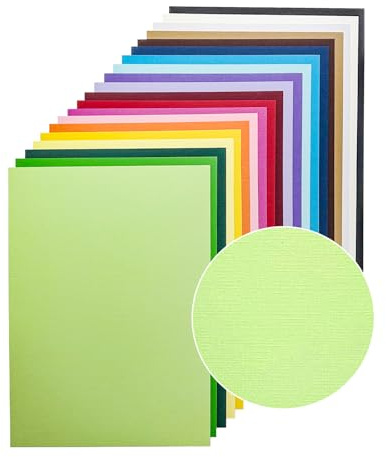 60 ark strukturkartong, färgglatt papper, DIN A4-21 x 29,7 cm, 230 g/㎡, färgat papper i 20 färger för scrapbooking, korttillverkning, stansning och andra pappershantverk