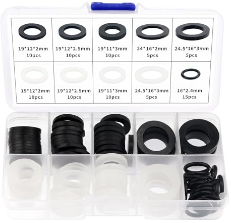 YIXISI 90 Stycken Slangbrickor Kit, Tätning O-ring Packning, VVS-bricka Tätningar, för 1/2 3/4 Tum Dusch Duschhuvud Kranar Slangar Duschslang