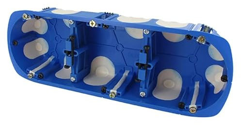Boitier d'appareillage encastré Multimat No Air triple Ø67mm - prof. 40mm BLM