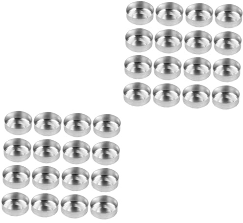 SHINEOFI 200piezas Recipientes De Aluminio Para Velas Tea Light Cajas Vacías Para Hacer Velas Envases De Cera De Perfectos Para Bodas y Eventos
