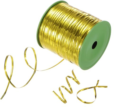 M METERXITY Twist Ties 500 Yards Metal for Party Decoration, Gold | Metal, Metallic Twists Tie Party Decoration/Garden Plant/Gift Wrapping Bag/Cake/Pops Candy/Bakery Bags