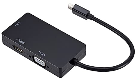 Bärbar mini displayportadapter, 3-i-1 mini DP till VGA+HDMI+DVI-konverteringskabel för Mac Book Pro