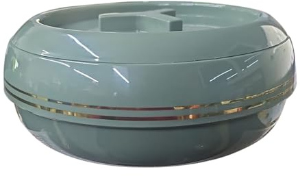 FotoStation Insulated Casserole Dishes 1500 ML/1.5L | Peacock Insulated Casserole Hot Pot with Inner Stainless Steel | Round Lockable Lid Serveware | Elegant Thermal Serving Bowl for Hot & Cold Food