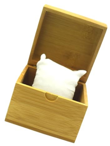 SAFIGLE Bambus-uhrenbox Uhrenetui Schmuckhalter Armband-organizer Geschenkbox Mit Weißem Kissen Für Uhren Und Armbanduhren
