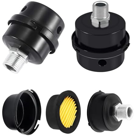 2 Pezzi Silenziatore Compressore Aria a Filetto, Silenziatore Compressore Aria, 3/8 Silenziatore Compressore Aria a Filetto, Silenziatore per Filtro Aria, per i Filtri dei Compressori D'aria