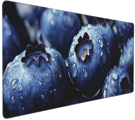 Tapis de Souris Fruit Myrtille Tapis de Souris XXL 1400x600x3mm, Imperméable Tapis de Souris Gamer XXL Tapis Souris Mouse Pad, Base Atidérapante, Haute Précision et Vitesse pour Gamer, Deco Bureau