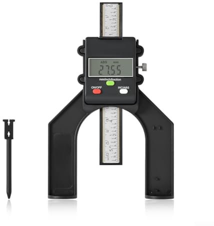 Benutzerfreundlicher Tiefenmesser mit LCD-Bildschirm, 0 80 mm Reichweite, geeignet für Säge-, Fräs- und Bearbeitungsprojekte
