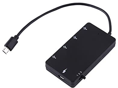 Cornesty Micro USB Hub 4 Port OTG Extension Adaptateur Câble de Charge pour Les Appareils de Jeu de Tablette de Smartphone