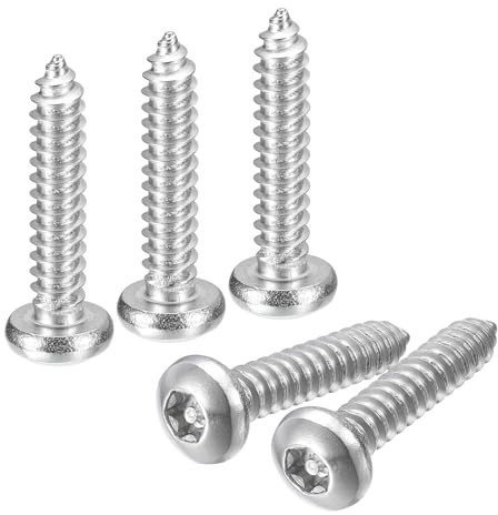 QUARKZMAN 10 Stück Torx Linsenkopfschrauben #14 x 1-1/4 Holzschrauben Halbrundkopf Torx Selbstschneidende Schrauben Rundkopfschrauben 304 Edelstahl Sicherheitsschrauben