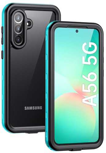 Lanhiem für Samsung Galaxy A56 5G Hülle IP68 Wasserdicht Stoßfest | Handyhülle Galaxy A56 5G, 360 Grad Panzerhülle, Staubdicht Outdoor Schutzhülle, mit Eingebautem Displayschutz, Blau