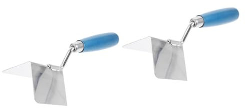 VILLCASE 2 Pezzi Spatola Angolare in Acciaio Inox per Cartongesso Strumento per Rifinitura Interni Ed Esterni Design Ergonomico Resistente Alla