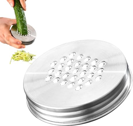Käsereibe mit Deckel, Deckel für Käsereibe in Dose – Mehrzweckdeckel für Käse im Glas – Rostfreie Reibe für Gurken,