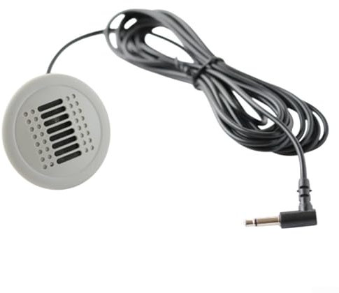 JoyousMall Microfono per autoradio, microfono da 3,5 mm, stereo, cablato per BMW per Android, accessori per microfono, grigio, 300 cm