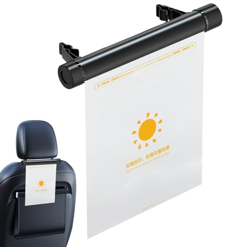 Wisylizv Poubelle de véhicule, sac de rangement à roulettes pour siège de voiture, organisateur de déchets pour appuie-tête intérieur, SUV, berline, camping-car, conducteur de voiture