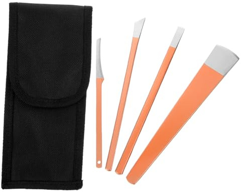 OUNONA Pedicure in Inossidabile Strumenti Portatili per Rimuovere Cuticole e Unghie Incarnite Kit Piedi con Finitura Rosa Facile da Trasportare per Domestico e Salone